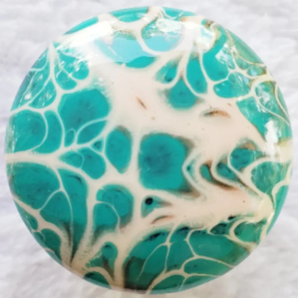 Hand Crafted Cabinet Door Knobs Hand Painted White Pink Turquoise Sage Wooden